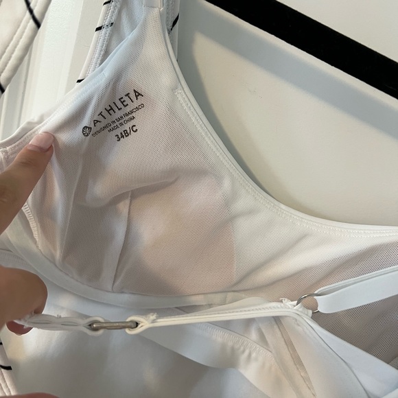 Athleta Chevron High Leg One Piece Swimwear - Picture 7 of 10